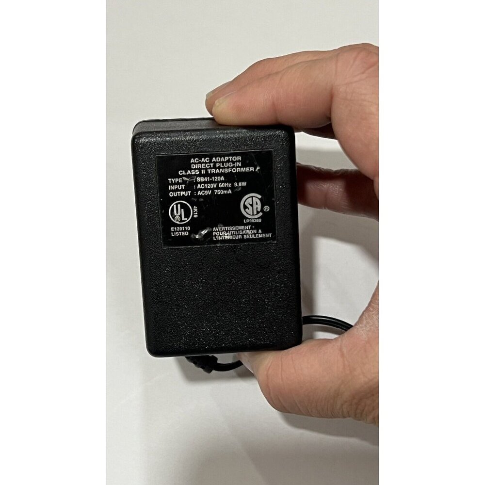 AC-AC Adapter Direct Plug-In Class 2 Transformer SB41-120A In: AC120v Out AC9v